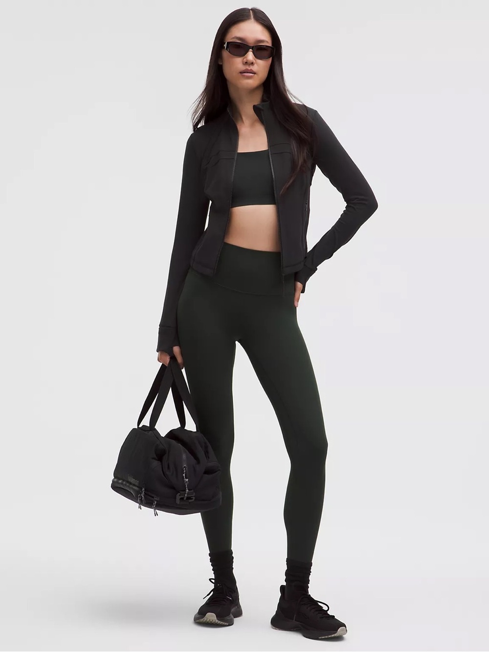 lululemon athletica Define Cropped Black Fitted Zip-Up Jacket Nulu - Picture 2 of 16